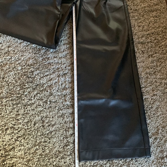 French Connection Crolenda PU Wide Leg Trousers - Picture 4 of 10